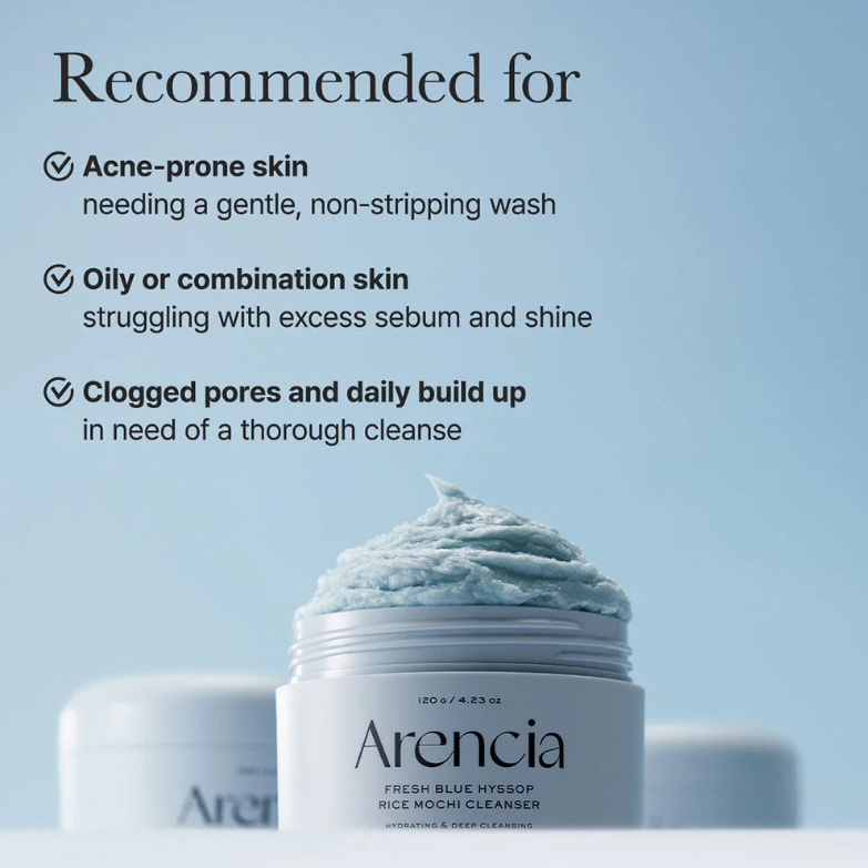 Arencia - Fresh Blue Hyssop Rice Mochi Cleanser 120g.