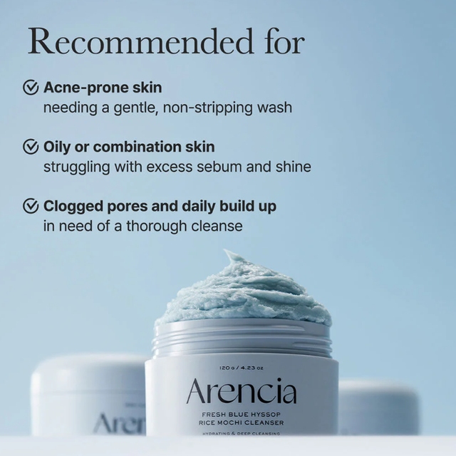 Arencia - Fresh Blue Hyssop Rice Mochi Cleanser 120g.