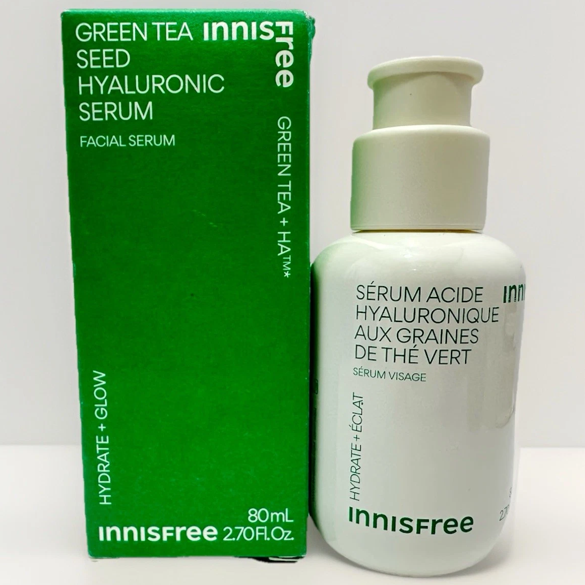 Innisfree - Bundle: 1x Green Tea Ceramide Milk 160ml. +1x Green Tea Seed Hyaluronic Serum 30ml.