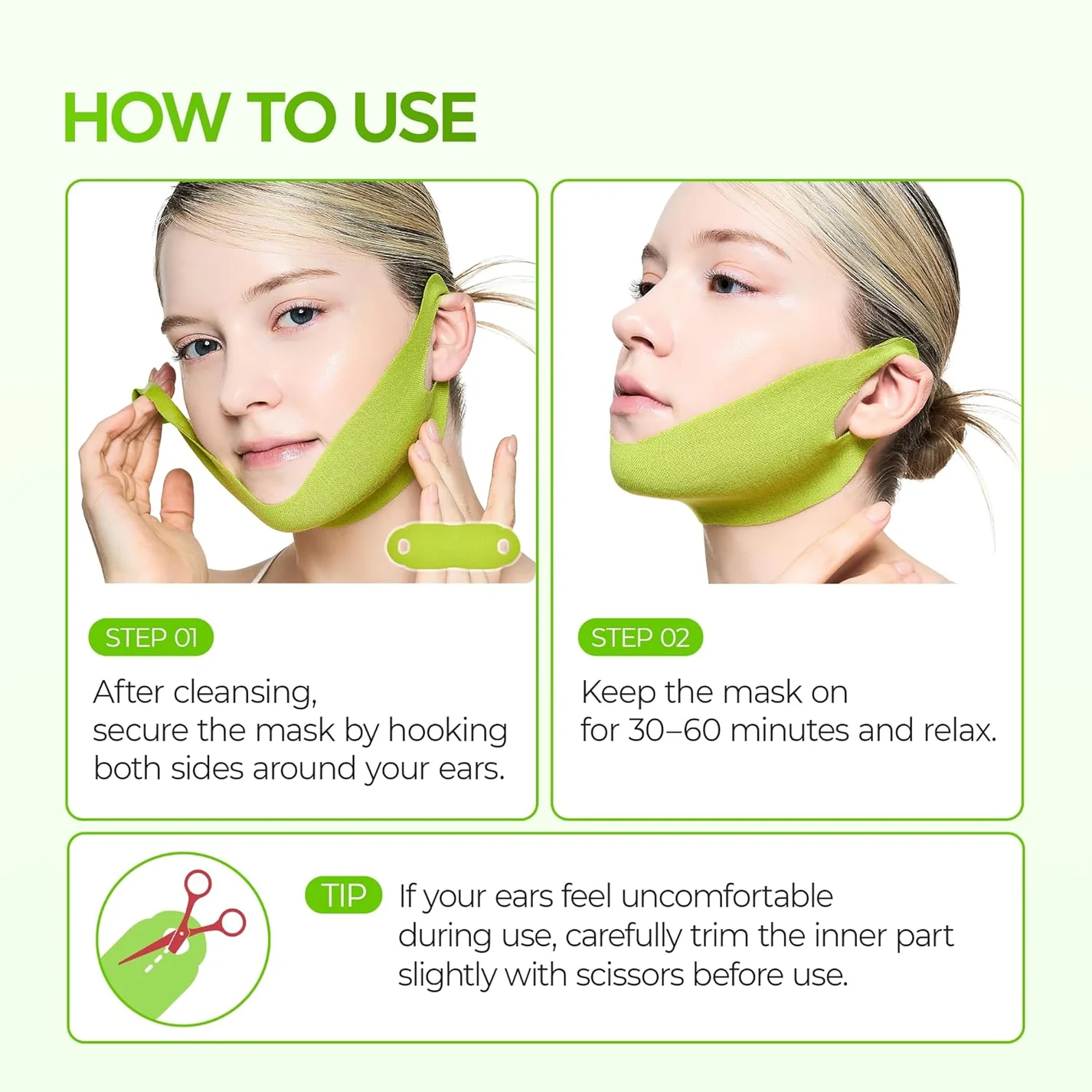 Dr.Melaxin - Cactox Cooling V-Up Mask, De-Puffing & Contour-Fit Chin Mask 9.3g. (4 Sheets)