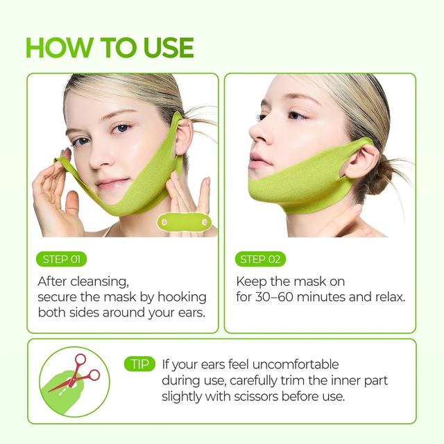 Dr.Melaxin - Cactox Cooling V-Up Mask, De-Puffing & Contour-Fit Chin Mask 9.3g. (4 Sheets)