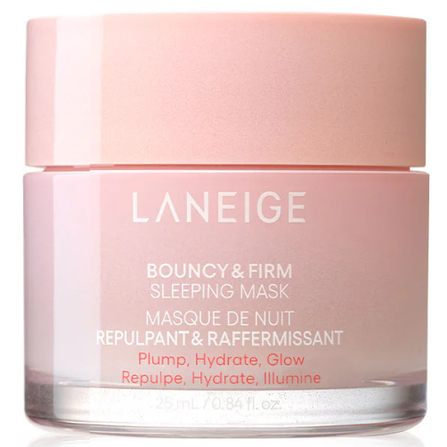 Laneige - Bouncy & Firm Sleeping Mask, Repulpant & Raffermissant, Plump, Hydrate, Glow, Repulpe, Hydrate, Illumine 25ml.