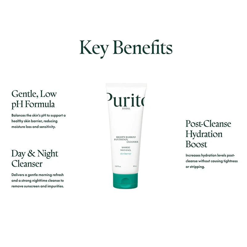 Purito - Seoul Mighty Bamboo Panthenol Cleanser 150ml.