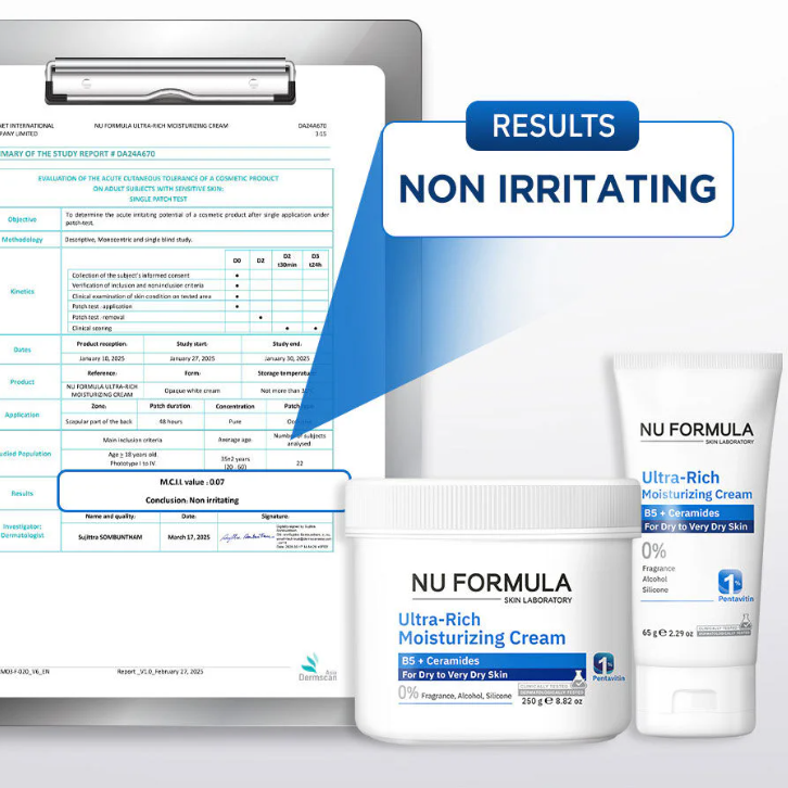 Nu Formula - Urea 5% + Ceramide Body Lotion (238ml.) + Ultra-Rich Moisturizing Cream B5 (250g.) + Ceramide Cream for Dry Skin (65g.)