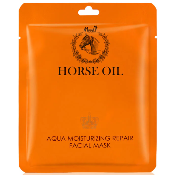 Moods Skin Care - Horse Oil Aqua Moisturizing Repair Facial Mask 30ml. (Pack of 3)