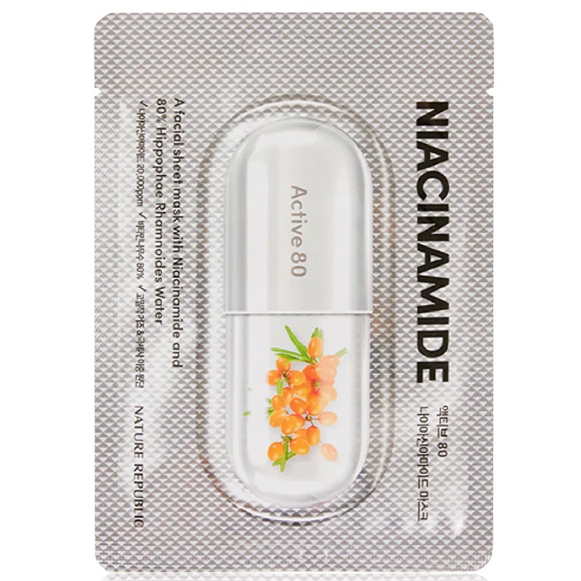 Nature Republic - Active 80 Niacinamide Mask 29ml. (Pack of 3)