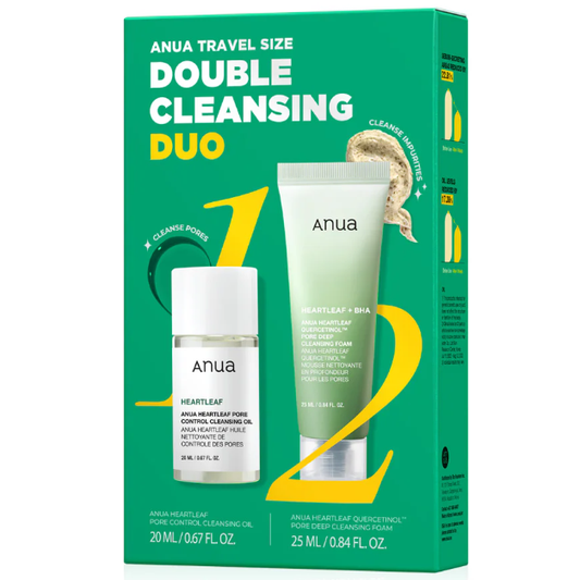 Anua - Travel Size Double Cleansing Duo (Cleansing Foam 25ml. + Cleansing Oil 20ml.)