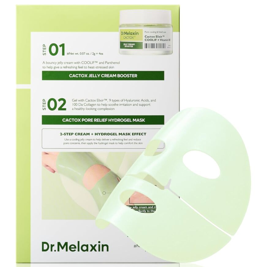 Dr.Melaxin - Cactox Jelly Cream Booster & Pore Relief Hydrogel Mask (4 Sheets)