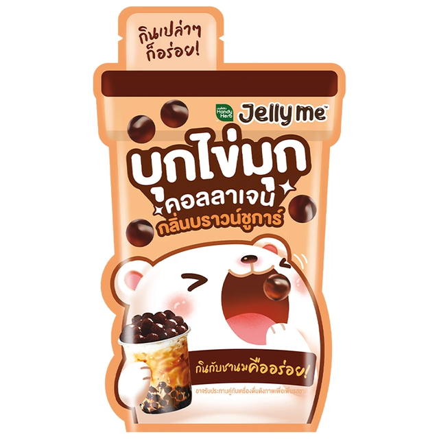 Handy Herb - Jelly Me Mix, Konjac Pearls, Collagen Brown Sugar Flavor (12 Sachets)