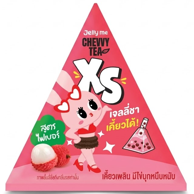 Handy Herb - Jelly Me Chevvy Tea XS, Fiber Formula, Lychee Flavor (Pack of 3)
