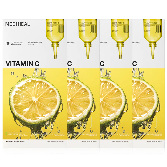Mediheal - Vitamin C Essential Mask Clear Toning 24ml. (Pack of 4)