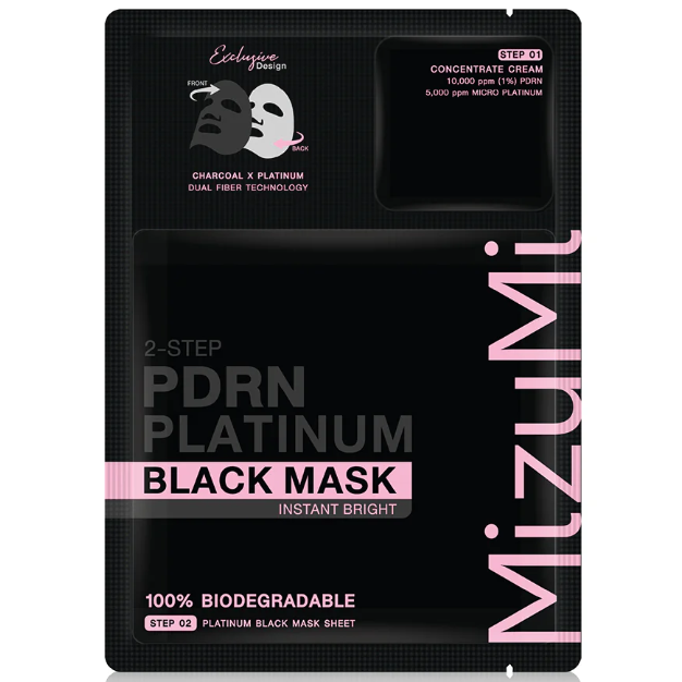 MizuMi - PDRN Platinum Black Mask Instant Bright (Pack of 3)