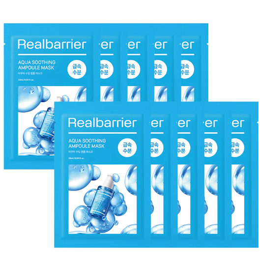 Real Barrier - Realbarrier Aqua Soothing Ampoule Mask 28ml. (Pack of 10)
