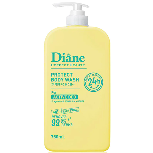 Moist Diane - Protect Body Wash for Active Deo, Anti-Bacterial, Pomelo & Muguet 750ml.