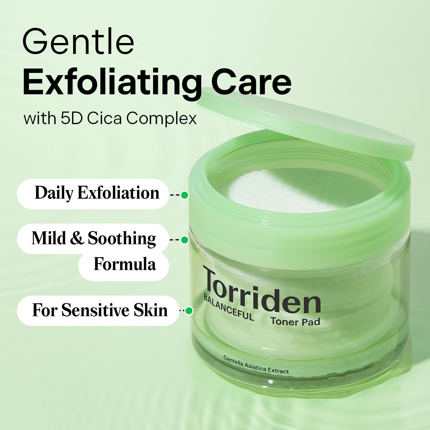 Torriden - Balanceful Cica Toner Pad with Centella Asiatica Extract 180ml. (60 Pads)