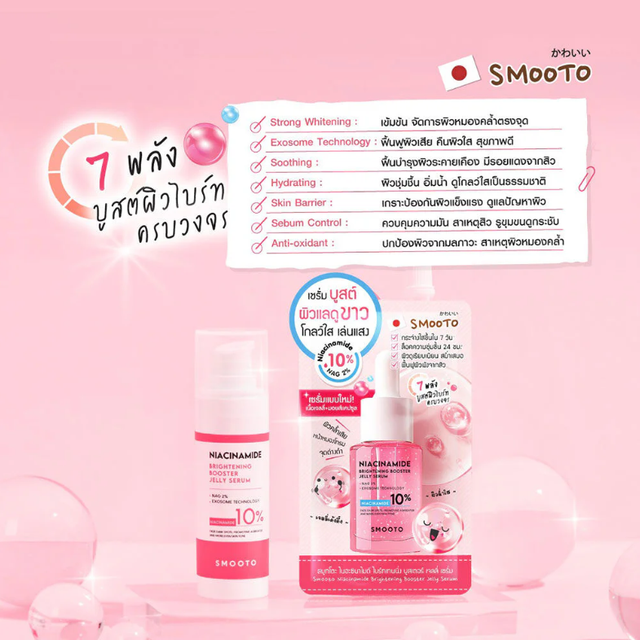 Smooto - Niacinamide Brightening Booster Jelly Serum 30g.
