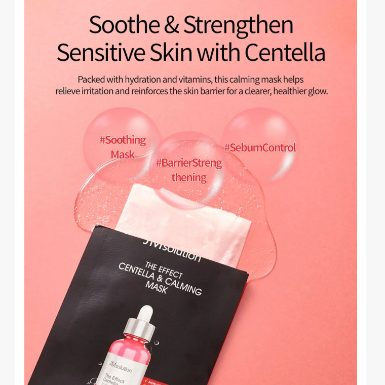 JM Solution - The Effect Centella & Calming Mask 24ml. (Pack of 3)
