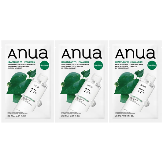 Anua - Heartleaf 77 Soothing Mask 25ml. (Pack of 3)