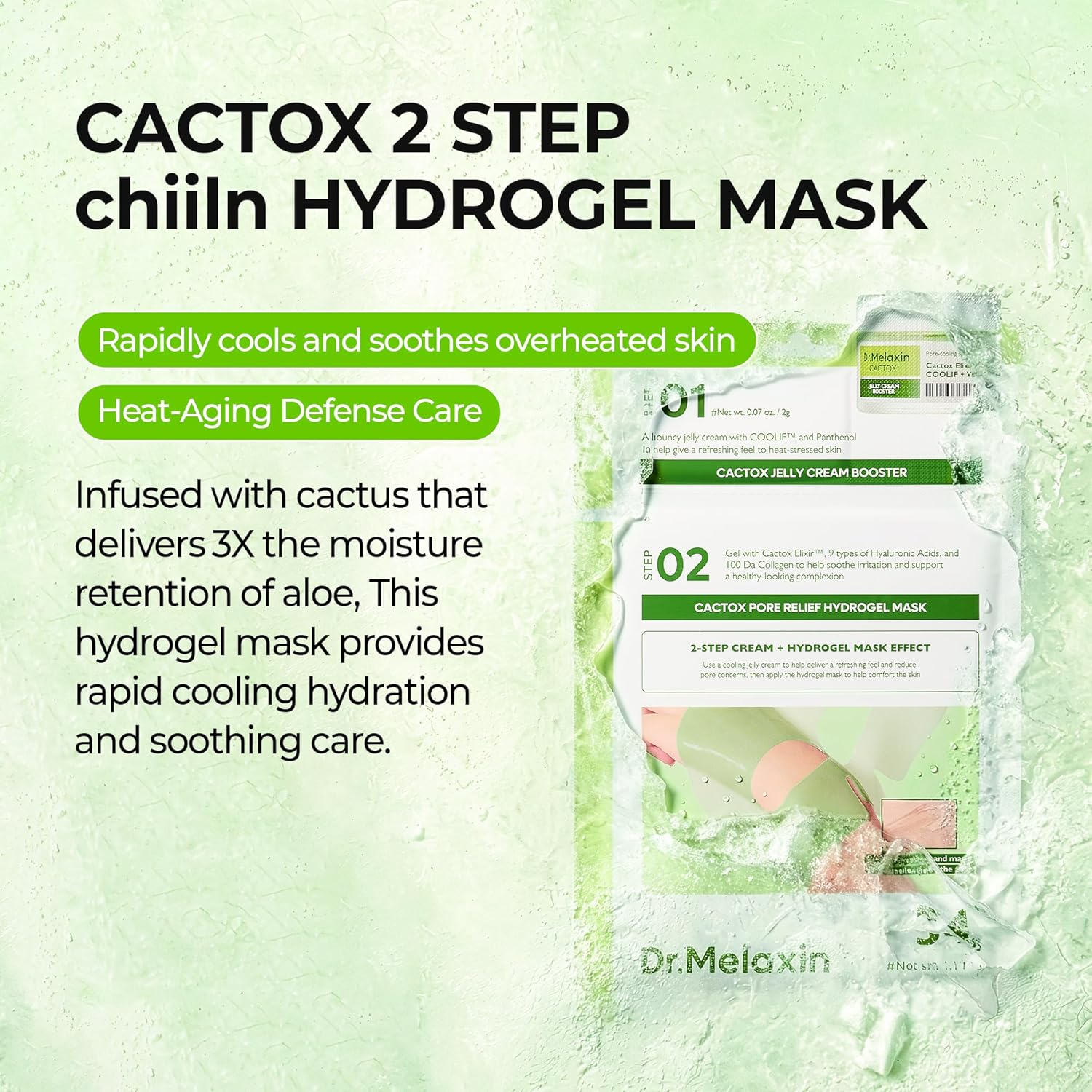 Dr.Melaxin - Cactox Jelly Cream Booster & Pore Relief Hydrogel Mask (4 Sheets)