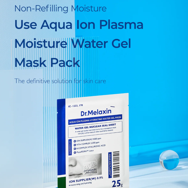 Dr.Melaxin - Aqua Ion Plasma Hydrating Water Gel Mask (5 Sheets)