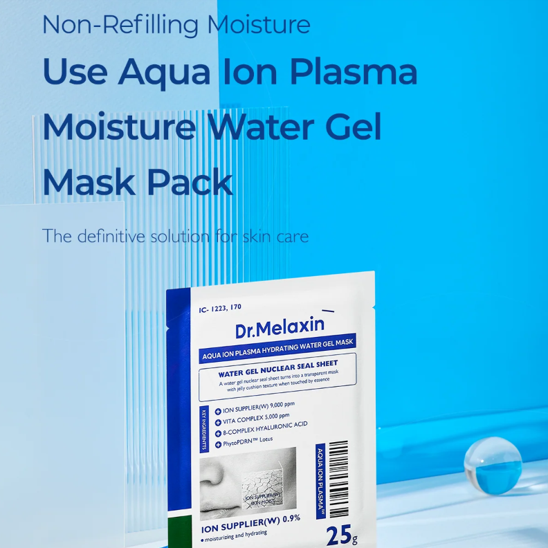 Dr.Melaxin - Aqua Ion Plasma Hydrating Water Gel Mask (5 Sheets)