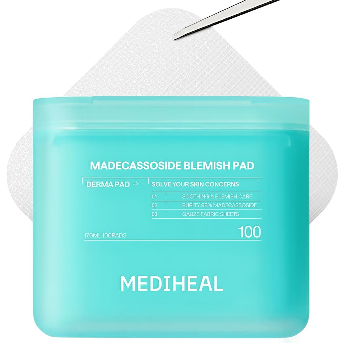 Mediheal - Bundle: 1x Madecassoside Blemish Pad 170ml. (100 Pads) + 1x Labocare Pantenolips Healssence Coral 10ml.