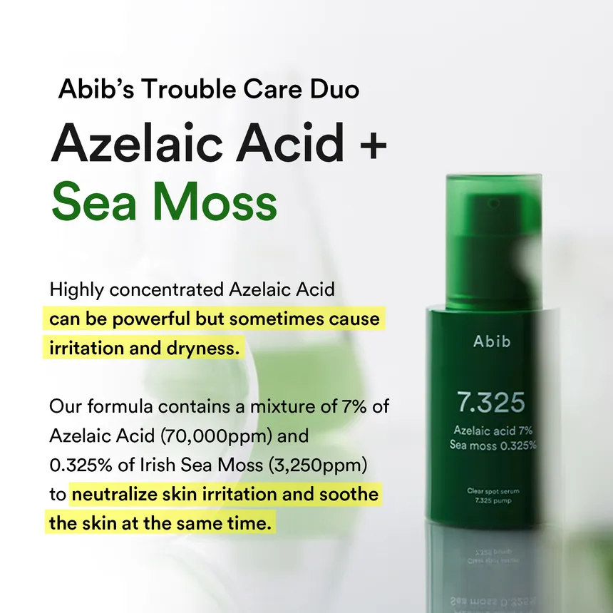 Abib - Clear Spot Serum 7.325 Pump with Azelaic Acid 7% and Sea Moss 0.325% 30ml.