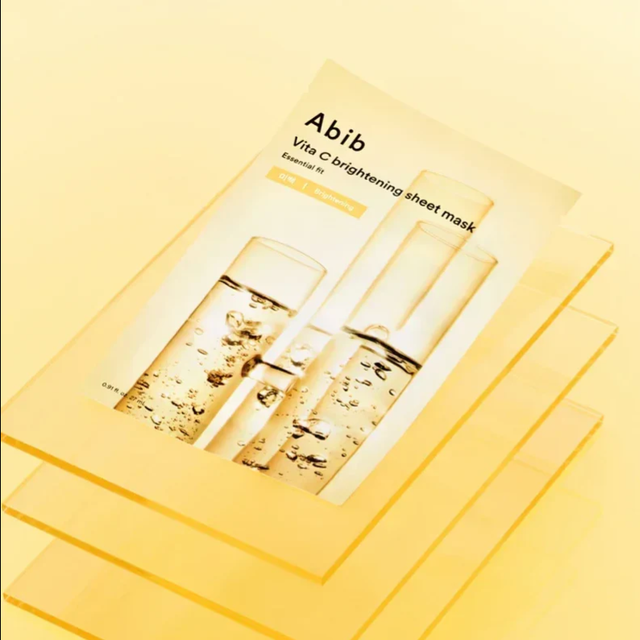 Abib - Essential Fit, Vita C Brightening Sheet Face Mask 27ml. (Pack of 3)
