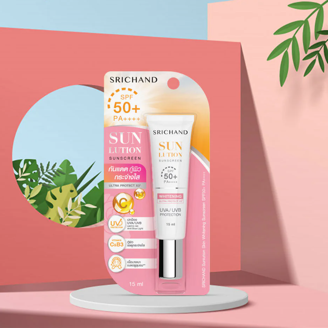 Srichand - Sunlution Skin Whitening Sunscreen SPF50+/PA++++ 15ml.