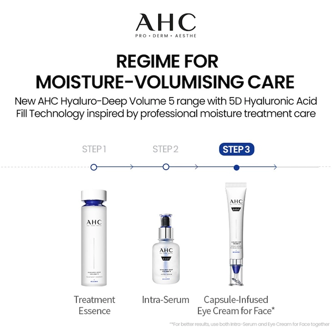 AHC - Pro Shot Hyaluro-Deep Volume 5 Capsule-Infused Eye Cream For Face 30ml.