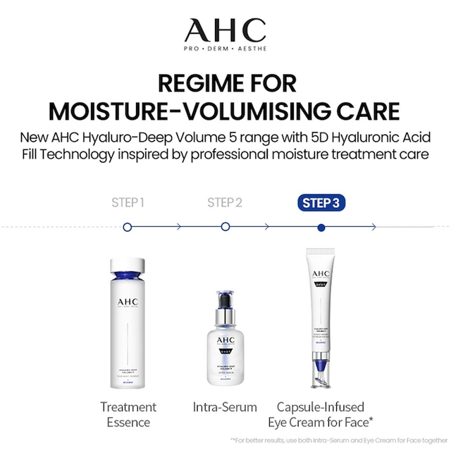 AHC - Pro Shot Hyaluro-Deep Volume 5 Capsule-Infused Eye Cream For Face 30ml.