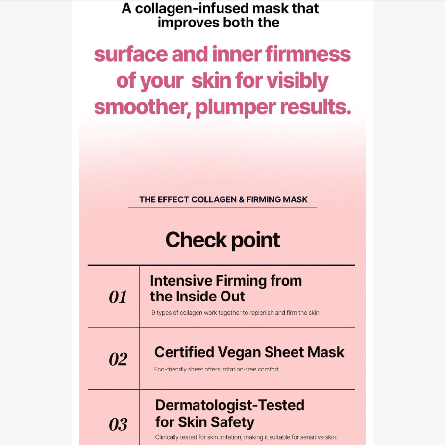 JM Solution - The Effect Collagen & Firming Mask 24ml. (Pack of 3)