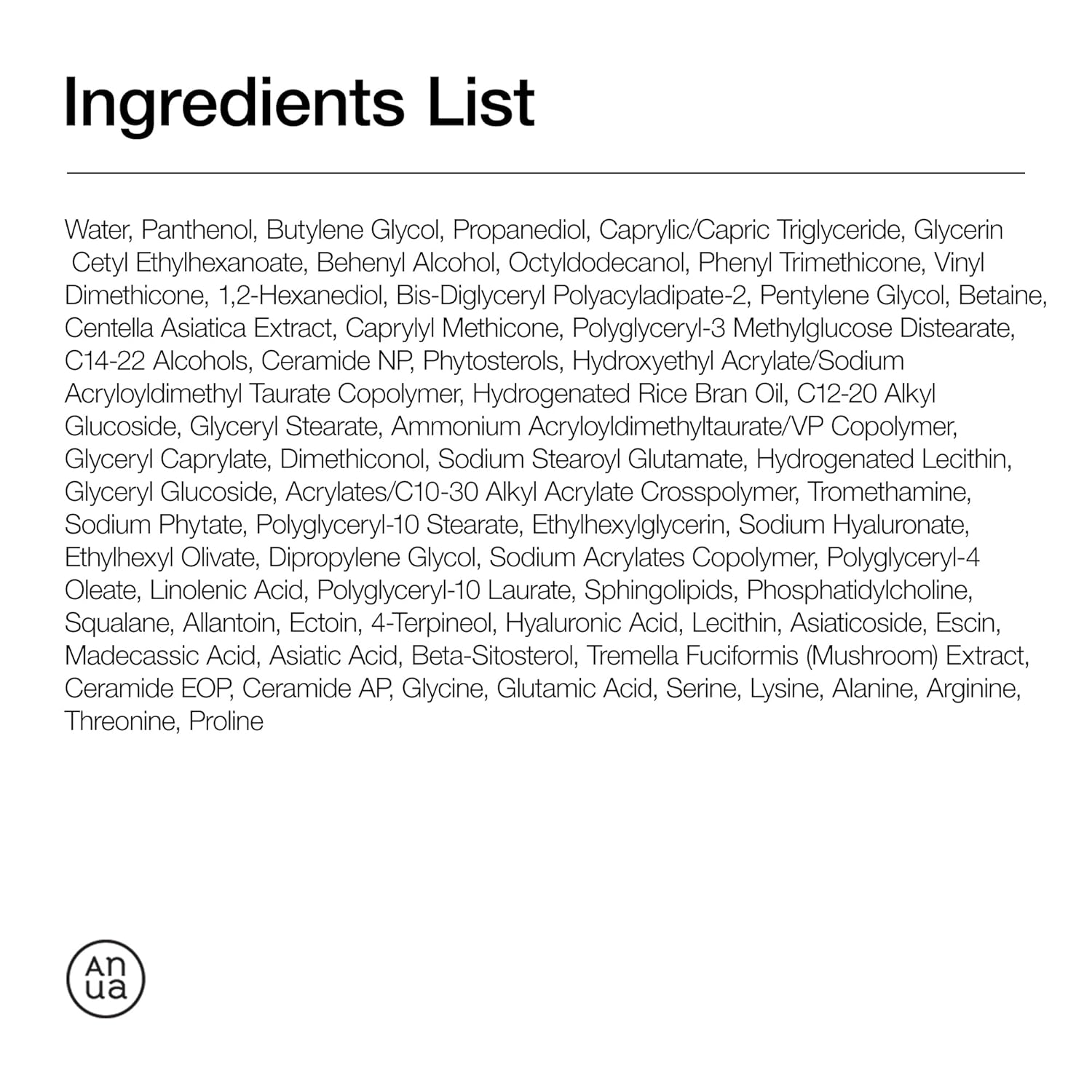 Anua - 3+ Ceramide 3 + Panthenol Moisture Barrier Cream 100ml.