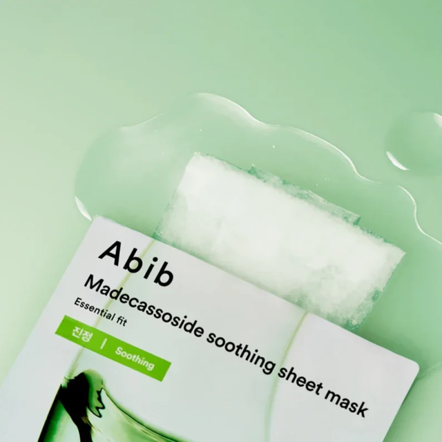 Abib - Essential Fit, Madecassoside Soothing Sheet Face Mask 27ml. (Pack of 3)