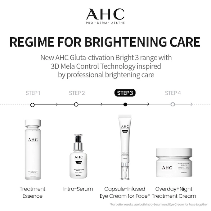AHC - Pro Shot Gluta-Ctivation Bright 3 Capsule-Infused Eye Cream For Face 30ml.