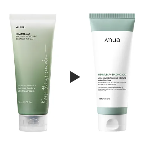 Anua - Heartleaf Succinic Moisture Cleansing Foam 150ml.