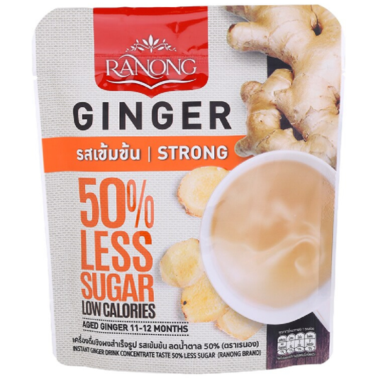Ranong - Ginger Tea Strong, 50% Less Sugar, Low Calories 100g.