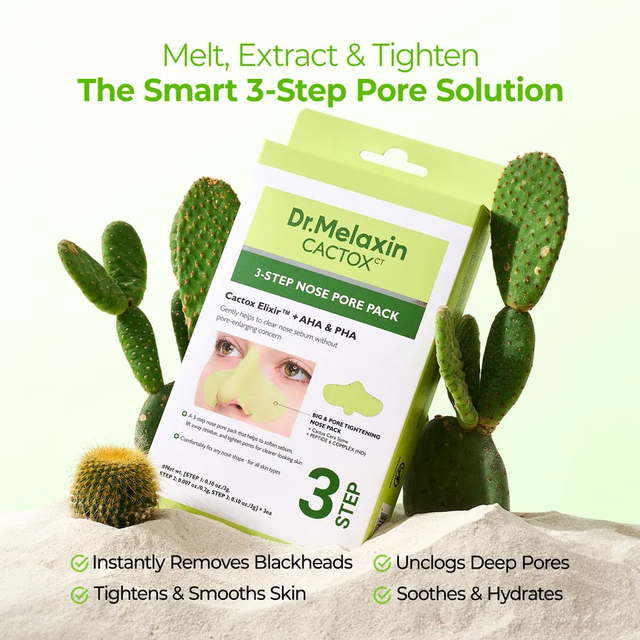 Dr.Melaxin - Cactox 3-Step Nose Pore Pack (3 Sheets)