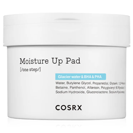 COSRX - One Step Moisture Up Pads with Glacier Water & BHA & PHA 140ml. (70 Pads)