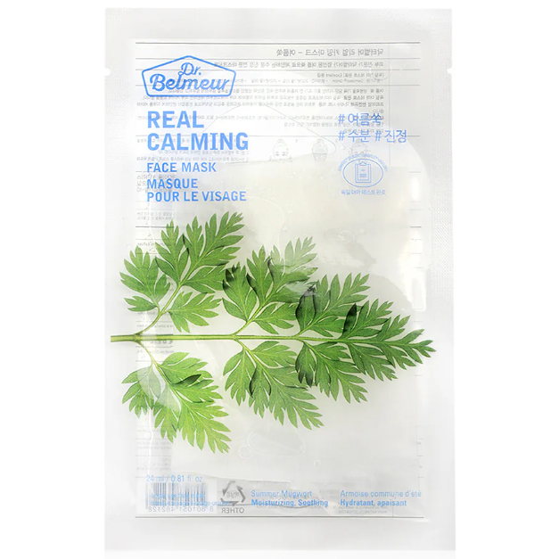 The Face Shop - Dr.Belmeur Real Calming Face Mask Summer Mugwort 24ml. (Pack of 6)