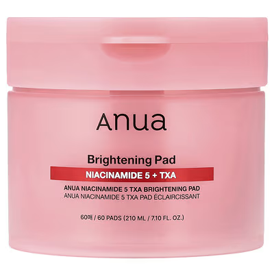 Anua - Bundle of: 1x Niacinamide 5 TXA Brightening Pad (60 Pads) + 1x Niacinamide 10 TXA 4 Serum 30ml.