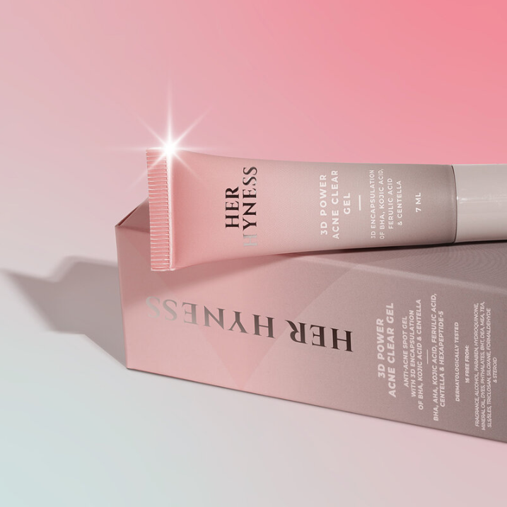 Her Hyness - 3D Power Acne Clear Gel with BHA, Kojic Acid, Ferulic Acid & Centella 12ml.
