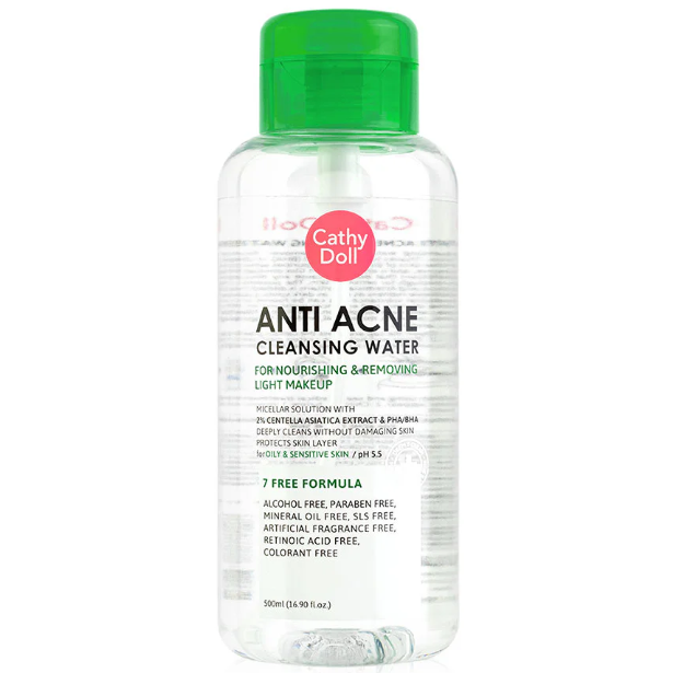 Cathy Doll - Anti Acne Cleansing Water 500ml.