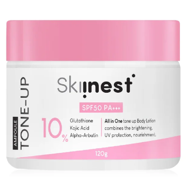 Skiinest - Ultra Bright Pink Tone Up Ampoule Body Lotion SPF50 PA+++ 120g.