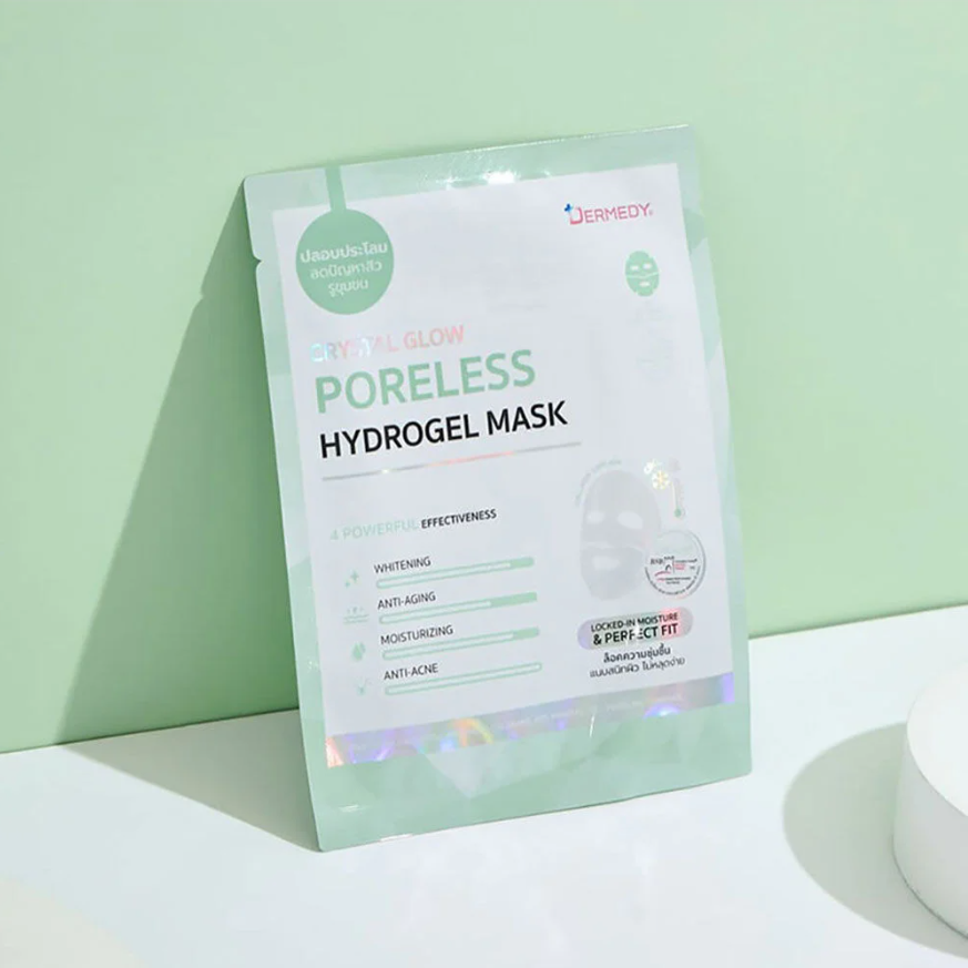 Dermedy - Crystal Glow Poreless Hydrogel Mask 16g. (Pack of 3)