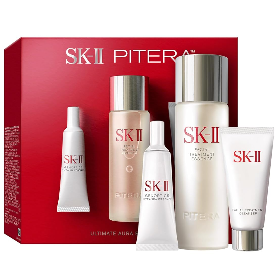 SK-II - Bundle: 1x Genoptics Infinitaura Essence 10ml. + 1x Facial Treatment Essence 75ml. + 1x Facial Treatment Gentle Cleanser 20g.