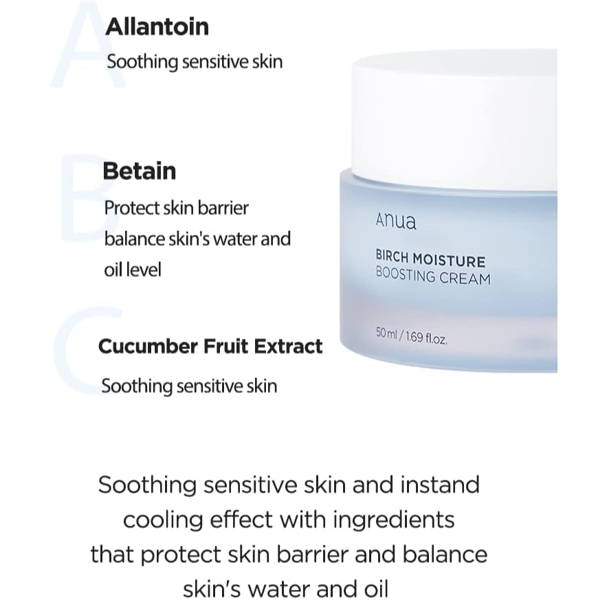 Anua - Birch 70 Moisture Boosting Cream 50ml.