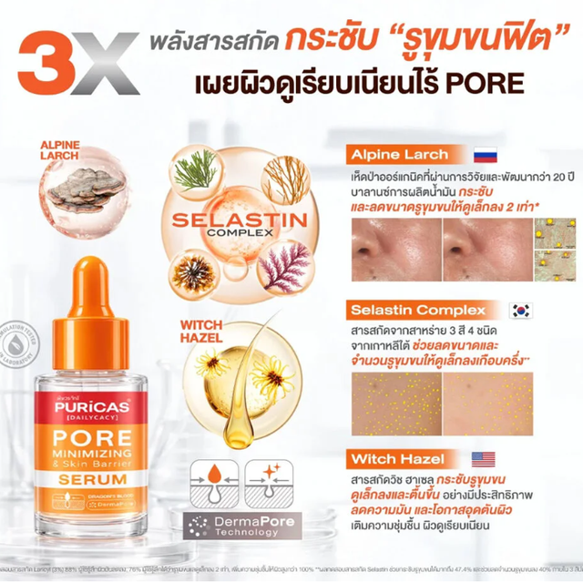 Puricas - Dailycacy Pore Minimizing & Skin Barrier Serum 25ml.
