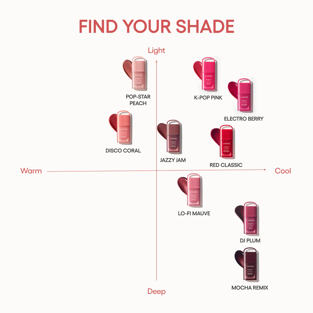 Laneige - Juicepop Box Lip Tint #4 Disco Coral 4.5g.