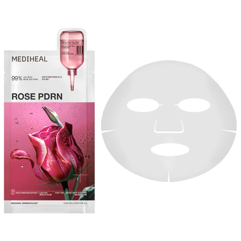 Mediheal - Rose PDRN Essential Mask Healthy Glow 24ml. (Pack of 4)
